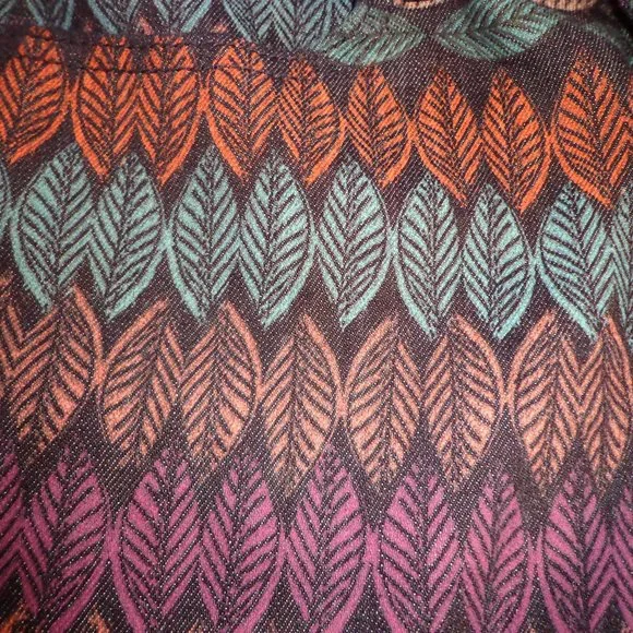 American Eagle Outfitters Stretch Jeggings 4 Leaf/Feather Multicolored Zip Leg - Picture 13 of 16